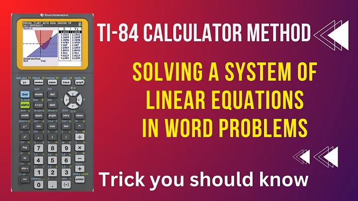 Solving Systems of Linear Equations Using a Calculator