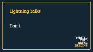 Monday Lightning Talks - Write the Docs Berlin 2026 Guide