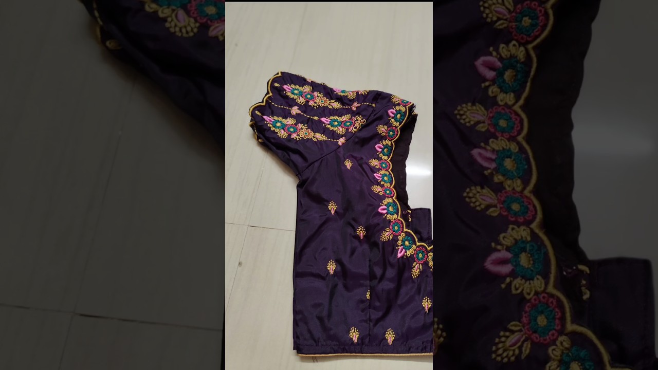 Beautiful cutwork embroidery blouse 😍😍