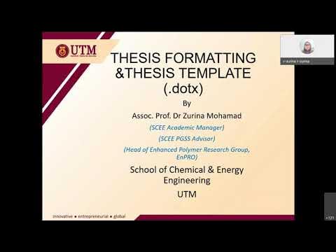 UTM Thesis Template Workshop - YouTube