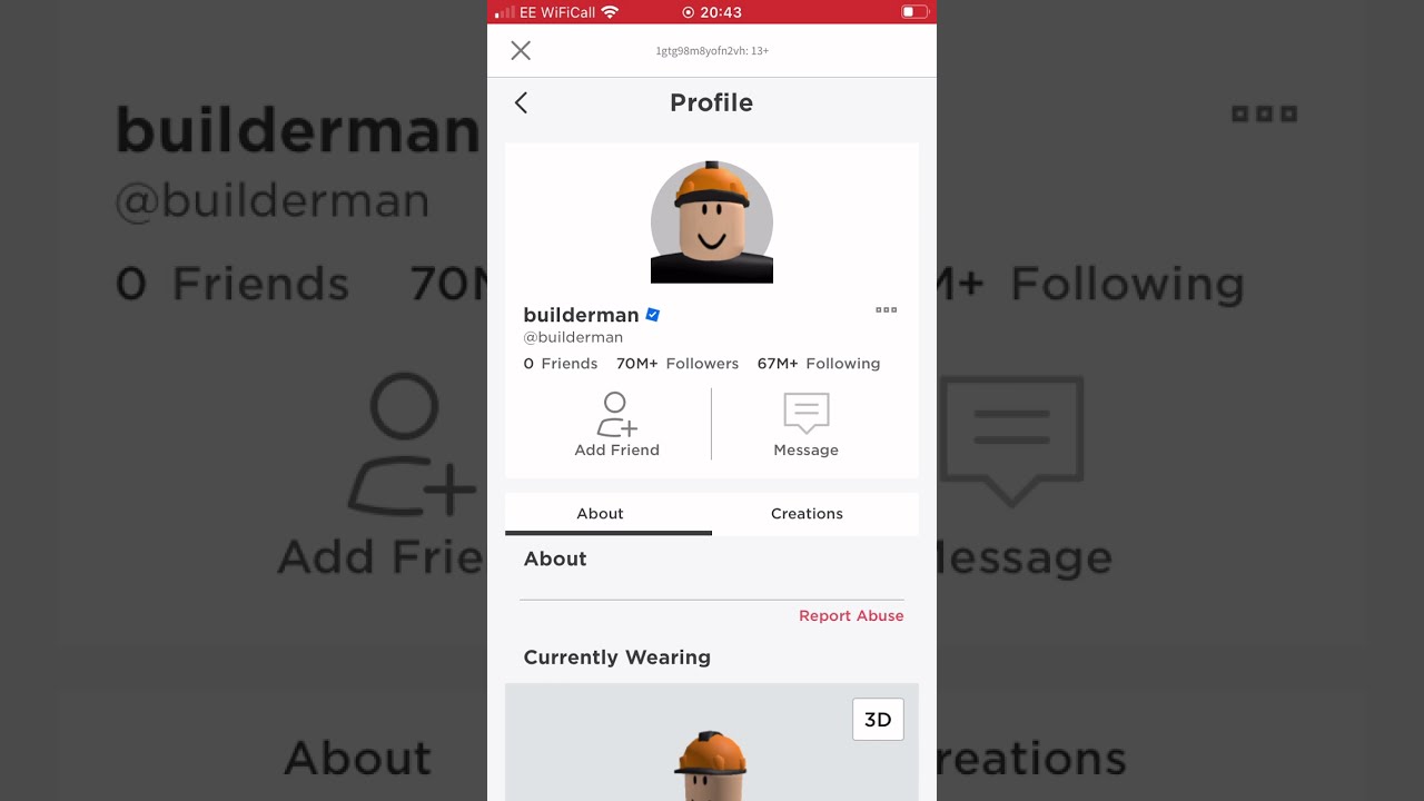 Why Is Builder Man Following My Second Account Viral Idk Roblox Builderman Follow