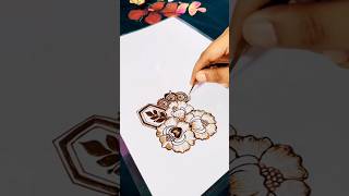 Beautiful mehndi flower Bunch part 2 tutorial😍 || Subscribe for more #shorts #mehndi #mehndidesign