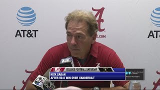 Nick Saban speaks after Vanderbilt