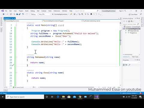 28   C# C Sharp  Functions   Return type