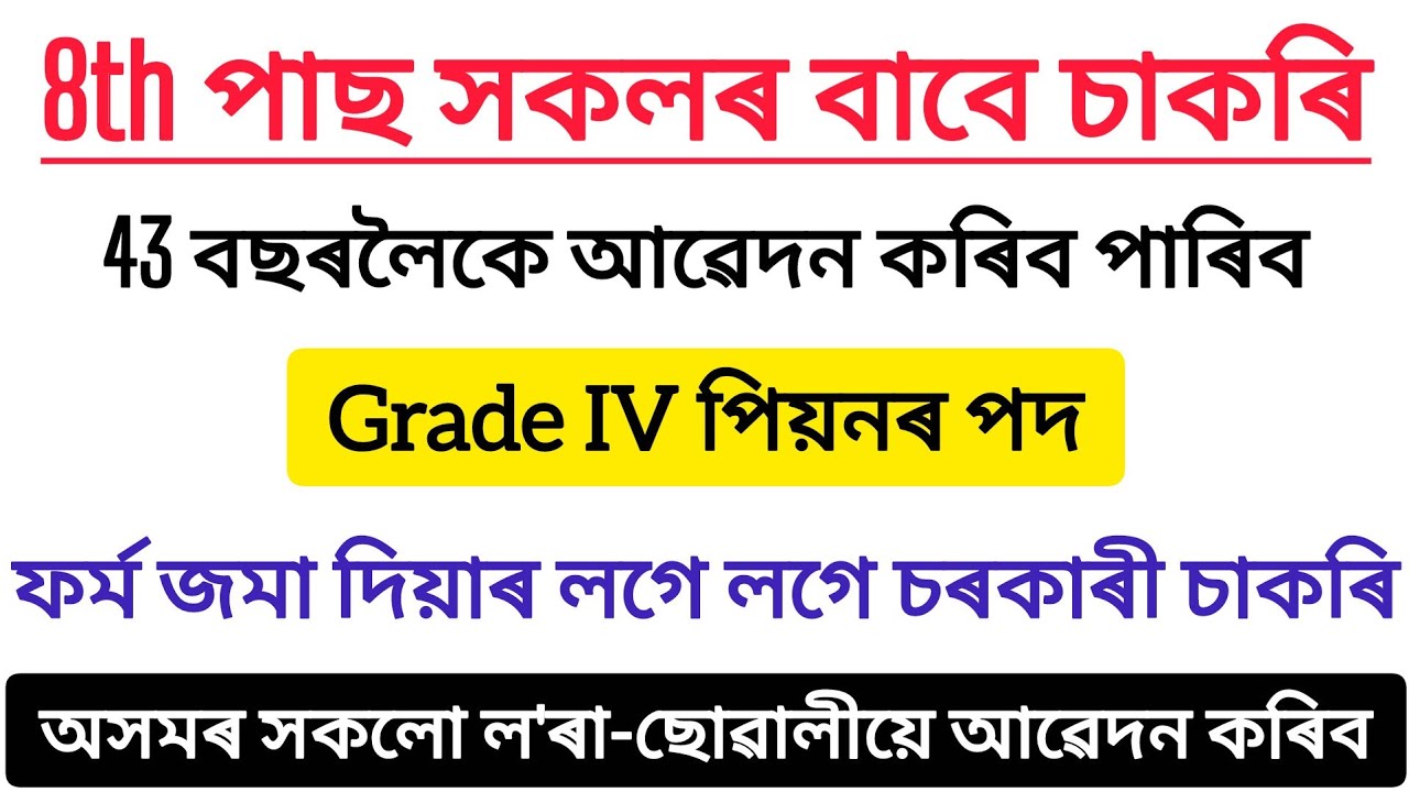 Assam govt job Recruitment 2026/ Assam govt job Vacancy2026/Assam job/assam job vacancy 2026