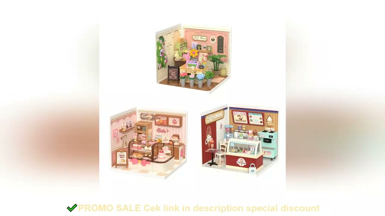 Robotime DIY Miniature House Kit Dollhouse Model Building Craft Kit Birthday Creative Gifts for Adul