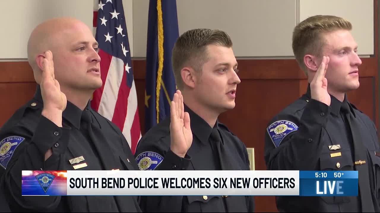 South Bend Police Department swears in 6 new officers