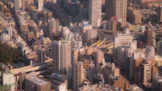Tokyo City Traffic Time-lapse from Above. - Stock Video