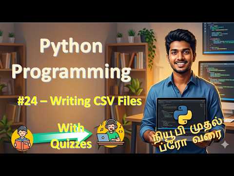 24 - How to read and write CSV Files Part - II - Newbie to Pro Python Series(Tamil)