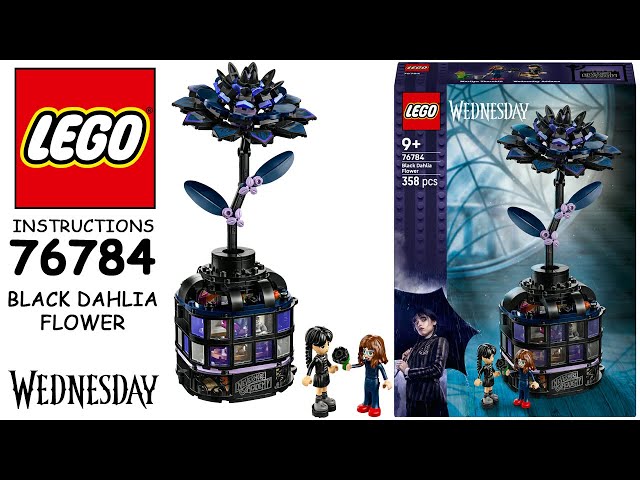 LEGO Instructions: 76784 Black Dahlia Flower | LEGO Wednesday Sets