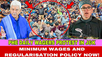 PHE Daily Wagers Protest: Minimum Wages and Regularization Policy Now!