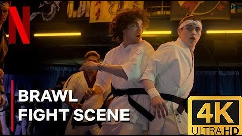 Cobra Kai 6x10 || Dojo Brawl Full Fight 4K *spoilers*