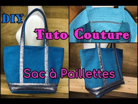 Sac Cabas à Paillettes - Tutoriel Couture DIY - YouTube