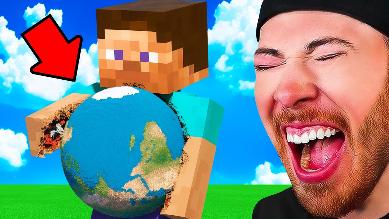 *ЗАБАВНО* Майнкрафт Стив против ГИГАНТСКОЙ ЗЕМЛИ!