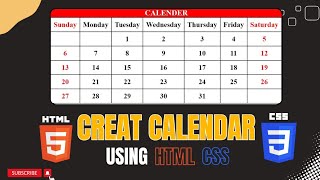 Details How to make calendar in html and css | Calendar app using html css @learnwithcode102  #htmlcss News