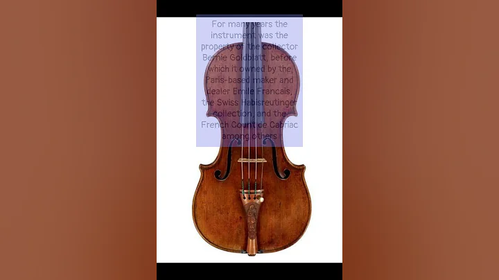 The c. 1698 'Cabriac' Stradivarius
