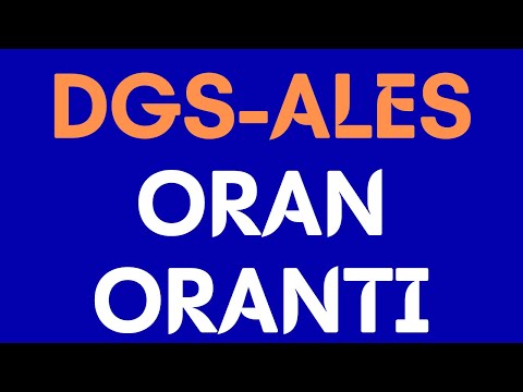 ORAN ORANTİ : DGS ve ALES Çıkmış soruların benzerleri - Cengiz Hoca