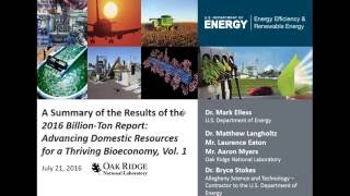 Celebrity A Summary of the Results of the 2016 Billion Ton Report, Part I Profile