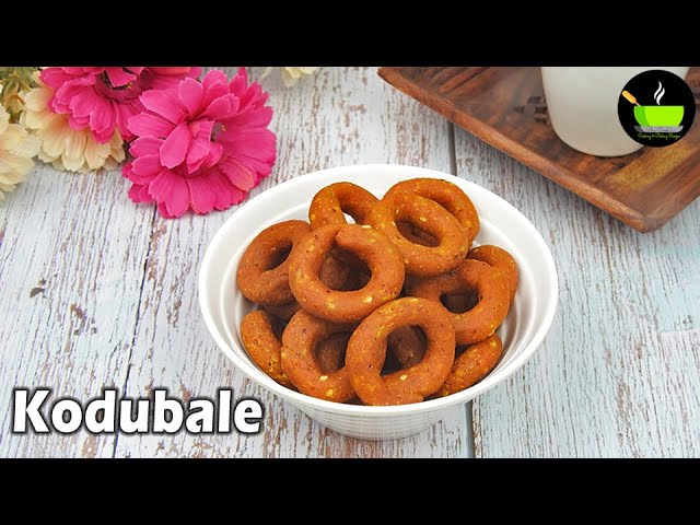 Kodubale Recipe | Ring Murukku Recipe | Spicy Kodbale Recipe |  Diwali Snacks | Tea Time Snacks | She Cooks