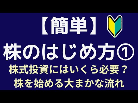 【簡単】株式投資のはじめ方①　株式投資にはいくら必要？　株を始める大まかな流れ