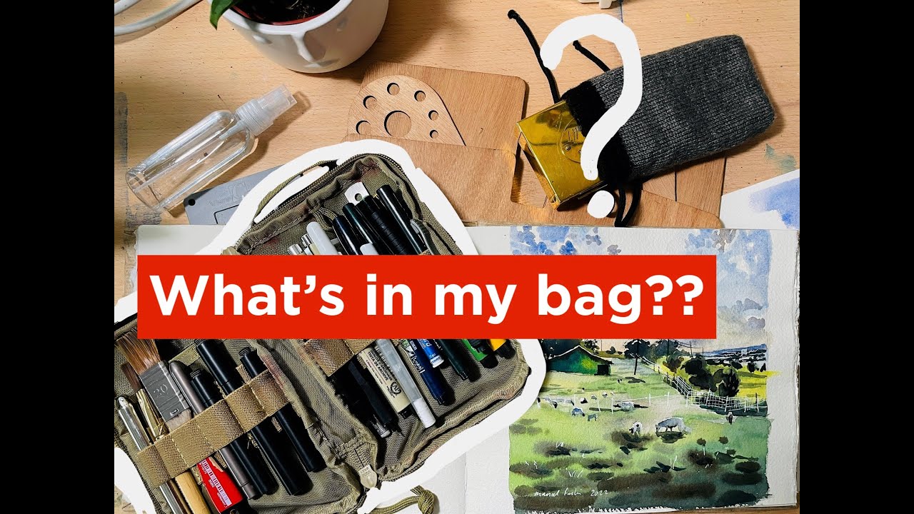 MY TRAVEL ART KIT - Whats in my art bag | My Favorite Art Supplies 