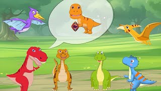 Flying BaBy Dinosaur Trex teases friends in the forest | Funny Dinosaur Cartoon