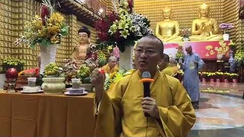 TT. Thích Nhật Từ ban đạo từ trong lễ cúng dường trai tăng tại chùa Giác Ngộ, ngày 11/02/2017.