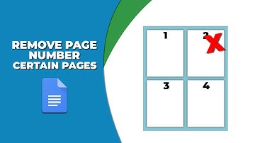 How to remove page numbers from certain pages in google docs