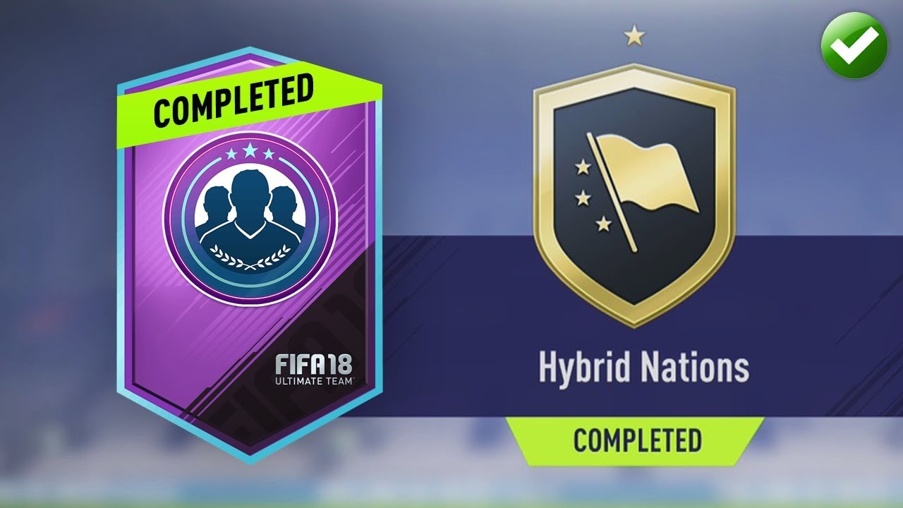 HYBRID NATIONS SBC! (CHEAPEST METHOD & COMPLETED) (FIFA 18 Ultimate Team)