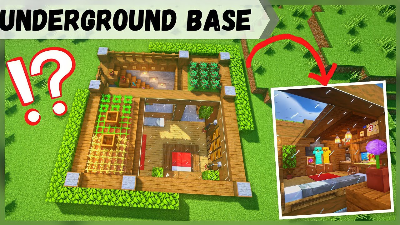 Minecraft: How to build an underground base tutorial EASY‼️ - YouTube