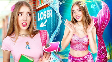 How to Become a Mermaid! Makeover From Nerd to Popular Mermaid