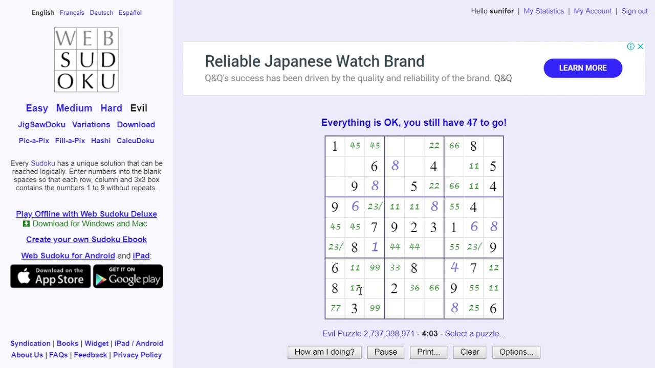 Web Sudoku - Billions of Free Sudoku Puzzles to Play Online