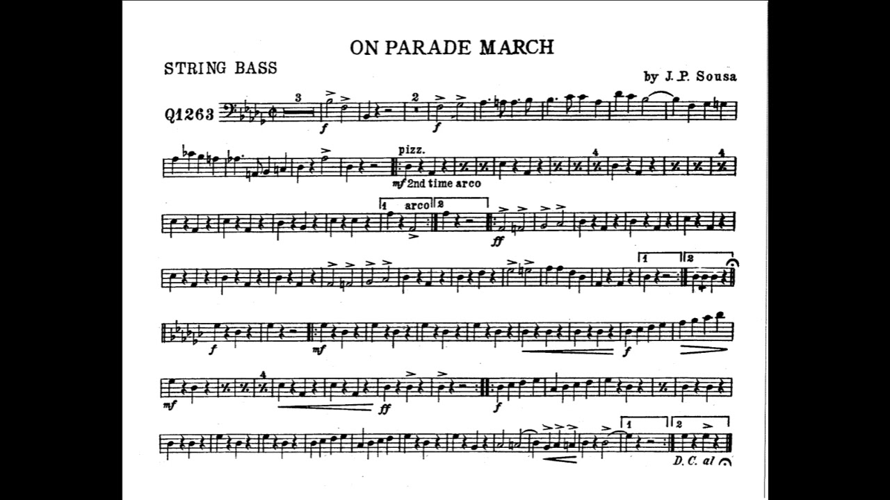 ON PARADE MARCH - STRING BASS