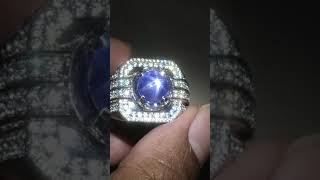 Batu cincin natural HQ 5.17ct similiar to royal blue star sapphire asli Ceylon srilanka harga nett