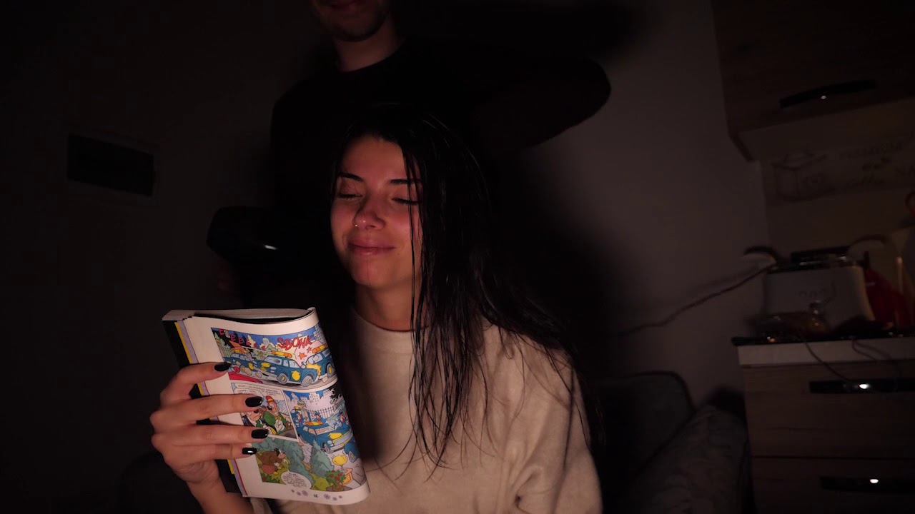 Whispers of Pages & Warm Breeze: Reading with Hair Dryer Background [ASMR Relaxation]