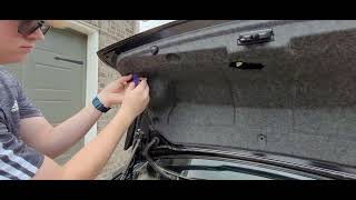 Lancer Center brake light installation.  Upgrade to smoked LED.