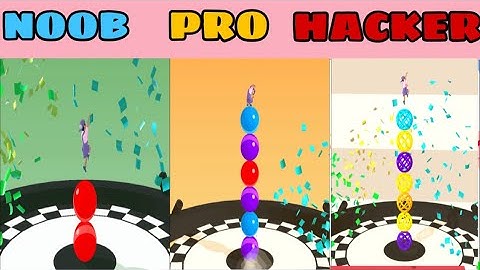NOOB vs PRO vs HACKER in Stack Rider - All Levels Gameplay, New Game (Android, iOS)
