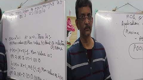 MCQ ON MAXIMA / MINIMA (APPLICATION OF DERIVATIVES) PART 7