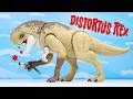 Jurassic World Rebirth Distortus Rex Rumble N Rampage Mattel Dinosaur Figure Review 