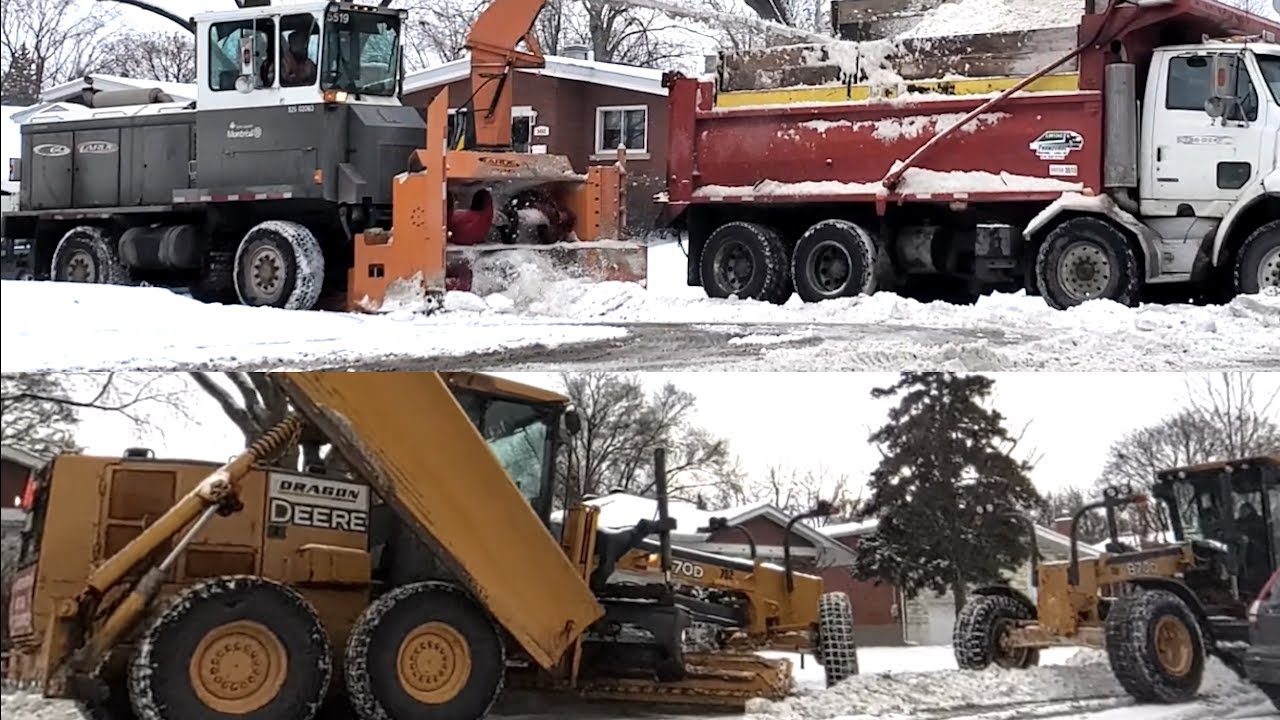 LARUE 7060 | DEERE GRADERS❄️Epic Snow Removal Operation Montreal #7 2025 - SLA❄️COMPLETE PROCESS