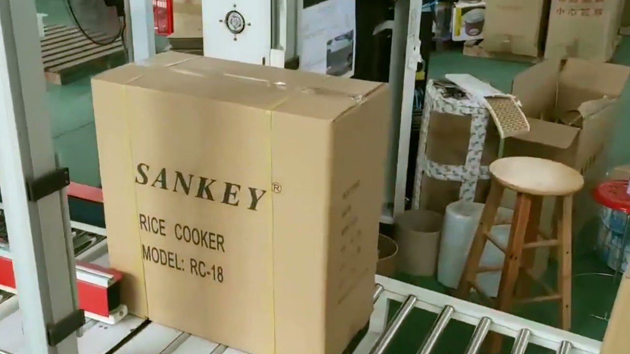 carton top sealing band strapping machine semi automatic sealer line