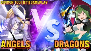 Digimon TCG | BT11 GAMEPLAY | Angels VS Dragons, Battle of the Waifus