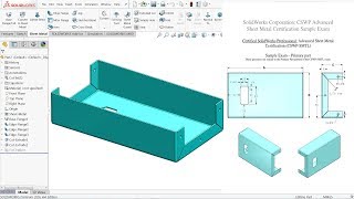 Certified Solidworks Professional (CSWPSMTL) Advanced Sheet metal Sample Exam