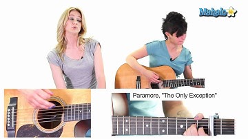 How to Play "The Only Exception" by Paramore on Guitar (Practice Video)