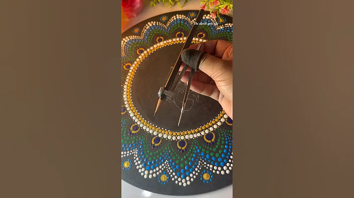 Mandala art for Krishna ji | Unique mandala art | #ytshorts #art #shorts #mandalaart #viral #drawing