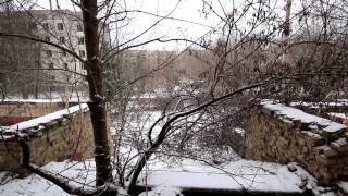 снегопад в полесском. it&#39;s snowing in polesskoe