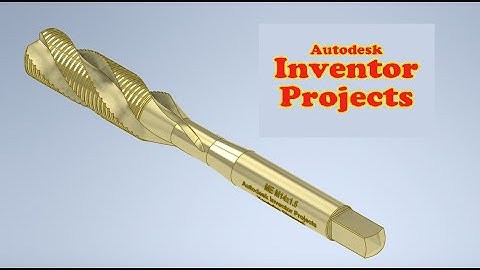 Autodesk Inventor Tutorial  Model 41 (Twisted Tap Bit M14x1.5mm )