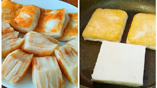 KOREAN-STYLE RICE BUTTER CREPES Cooking 2 types of pancakes 튀긴 찹쌀떡