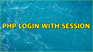 Php Login With Session