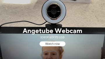 Angetube Streaming Webcam with Microphone: 1080P 60FPS USB Web Cam with Ring Light & Remote Control